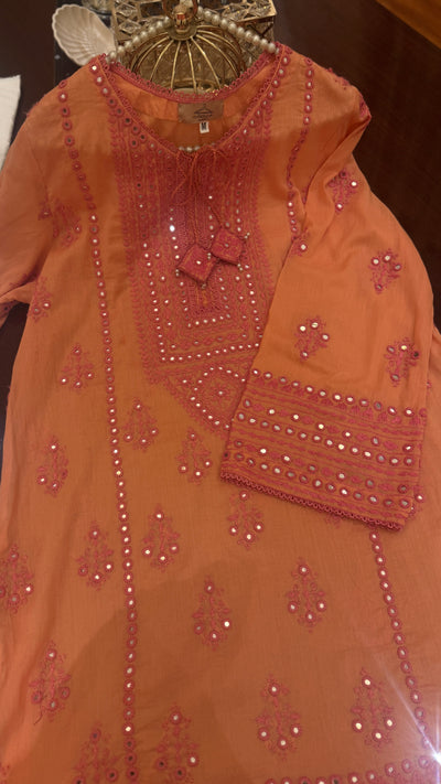 Peach farshi shalwar Set🌸