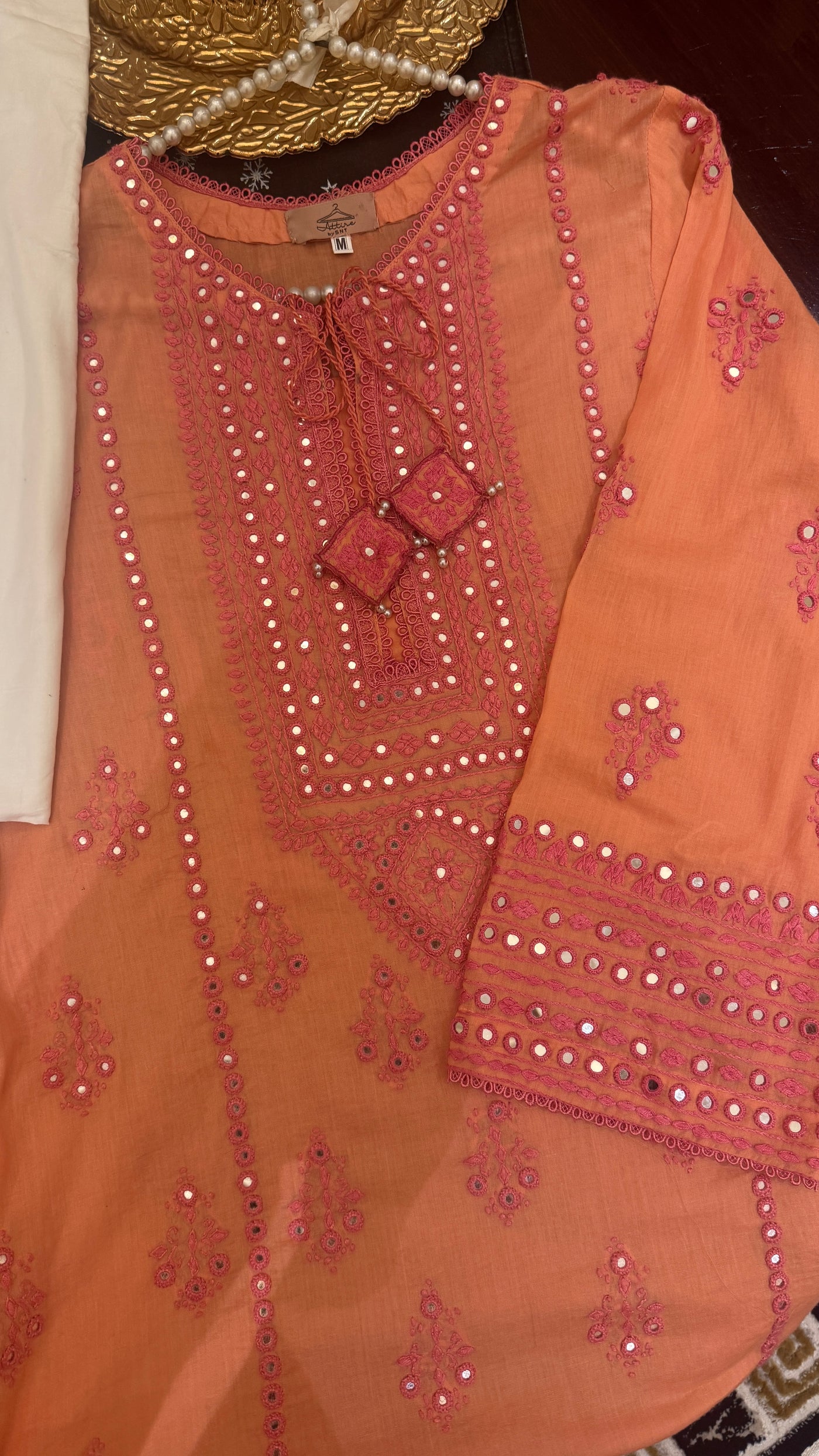 Peach farshi shalwar Set🌸