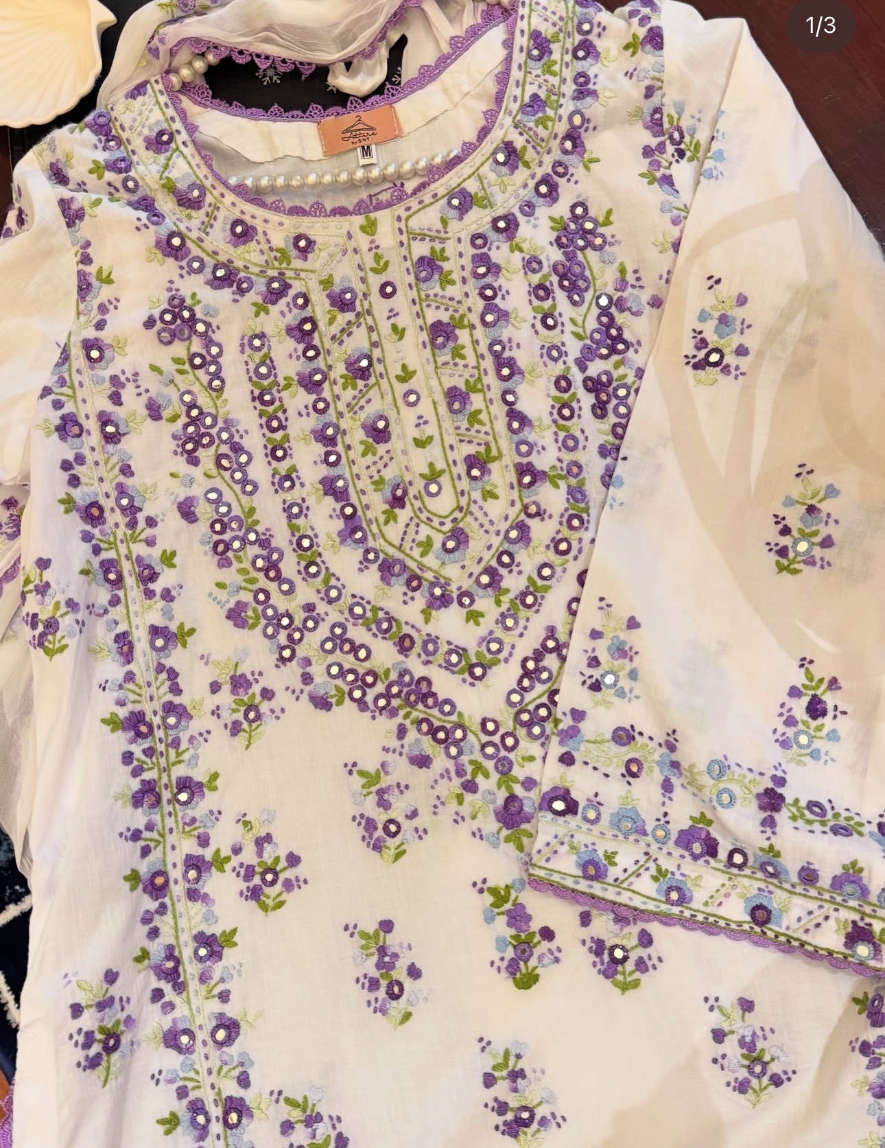 White n purple