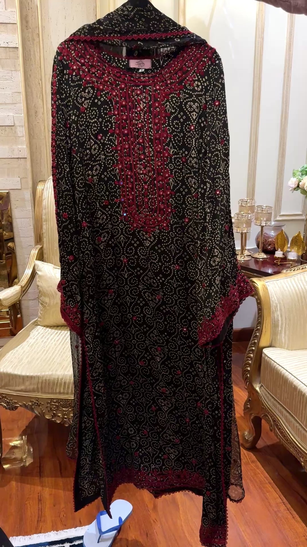 Black chunri 3 pc